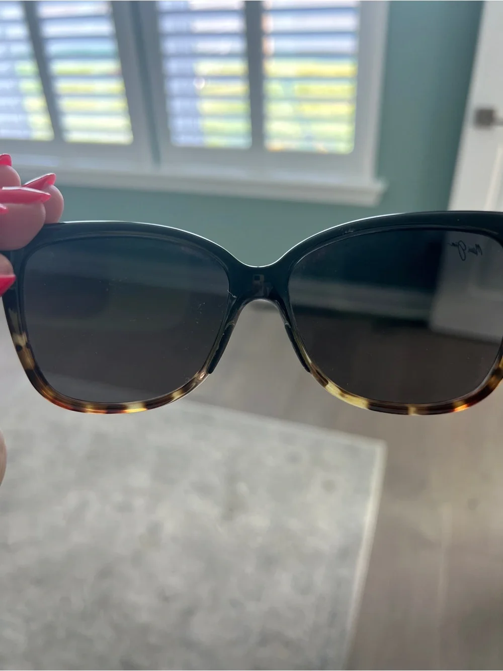 Maui Jim Tortoise Cat-Eye Sunglasses with Dark Lenses - Picture 2 of 4